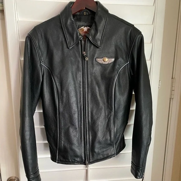 Authentic Harley Davidson Women’s Leather 100th Anniversary leather Jacket Small - Picture 3 of 9